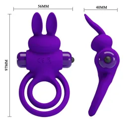 Pretty Love Anneau vibrant avec Rabbit Bunny Ring 27mm